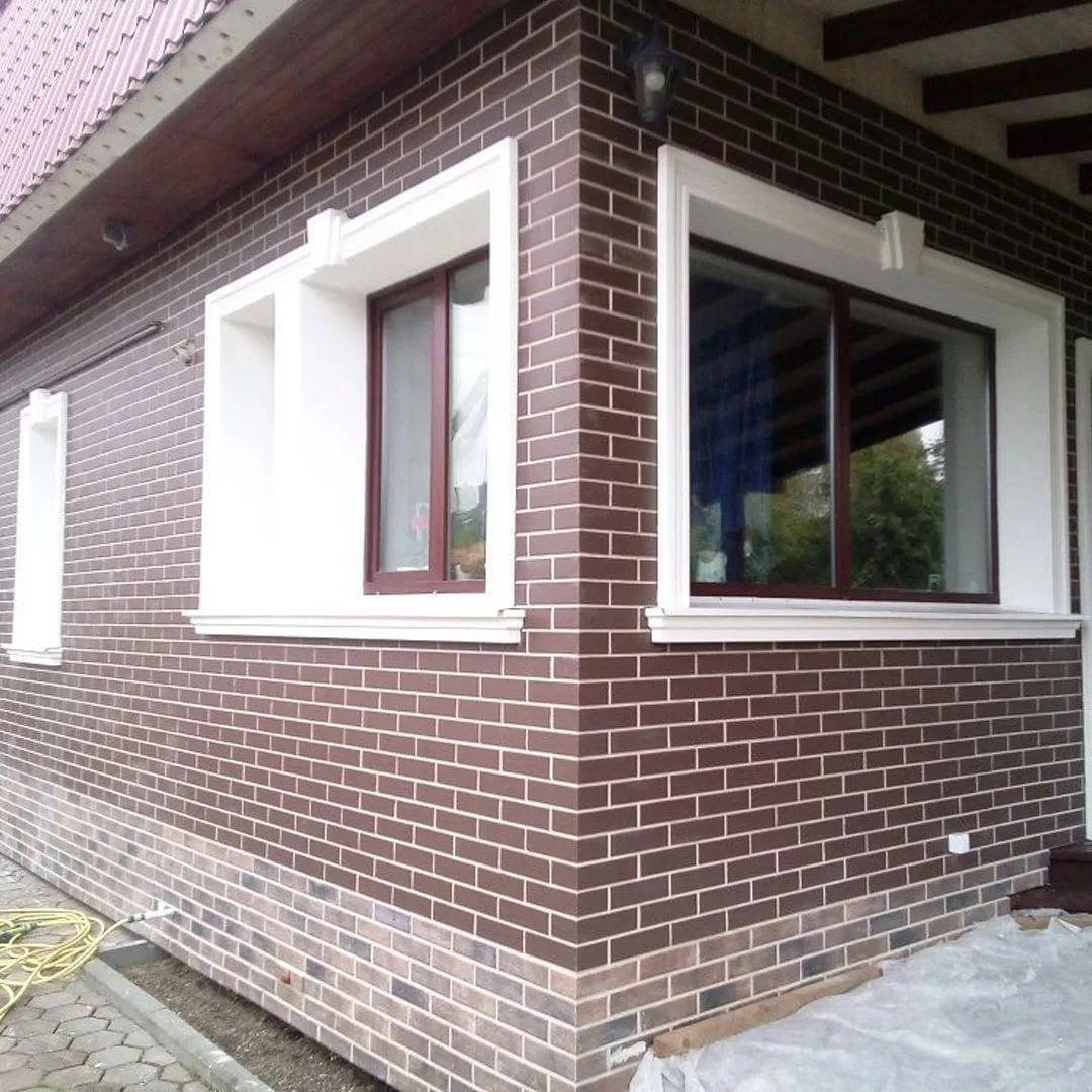 Отделка фасада клинкерной плиткой