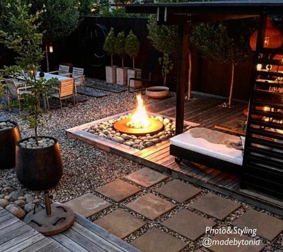 Кострище на террасе