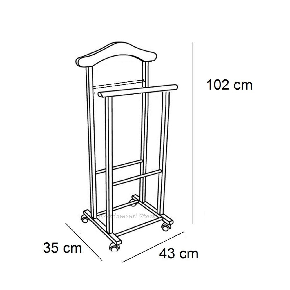 Вешалка костюмная Mirano Beech (Arredamenti, Италия) чертежи