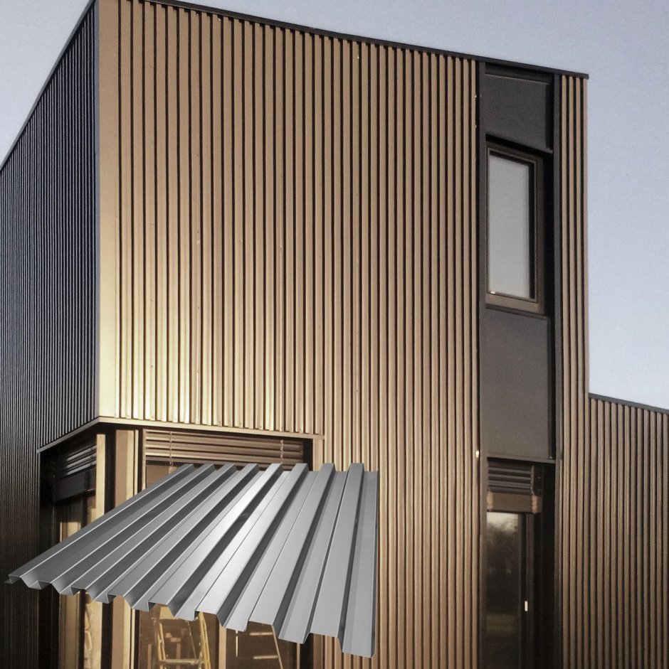 Реечный фасад 7024