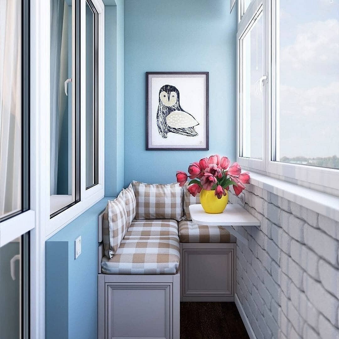 Отделка маленького балкона