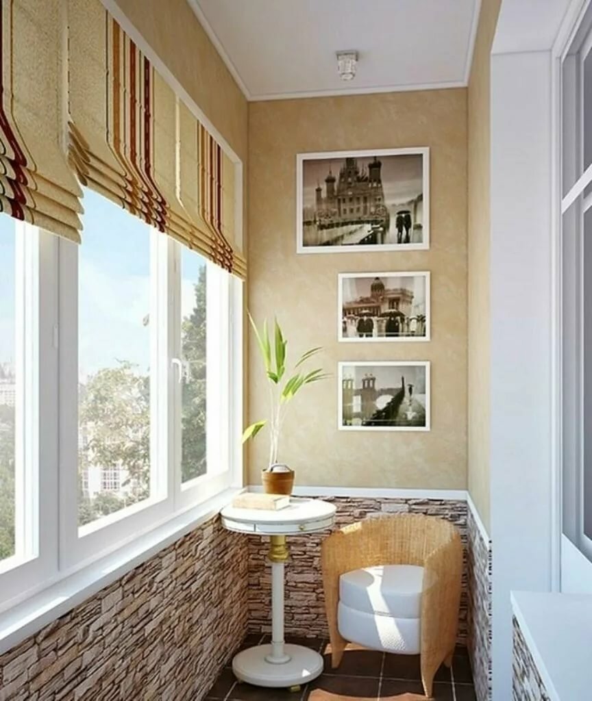 Интерьер балкона