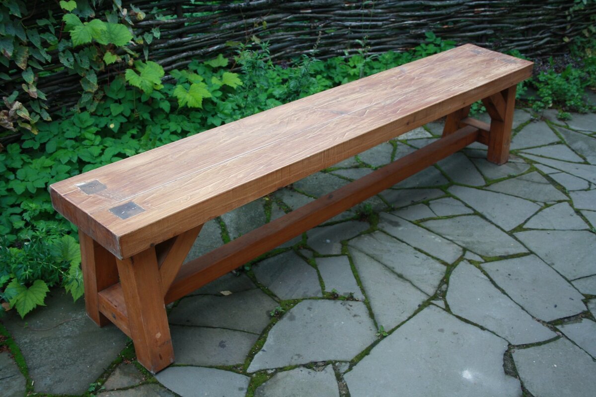 Скамья деревянная без спинки