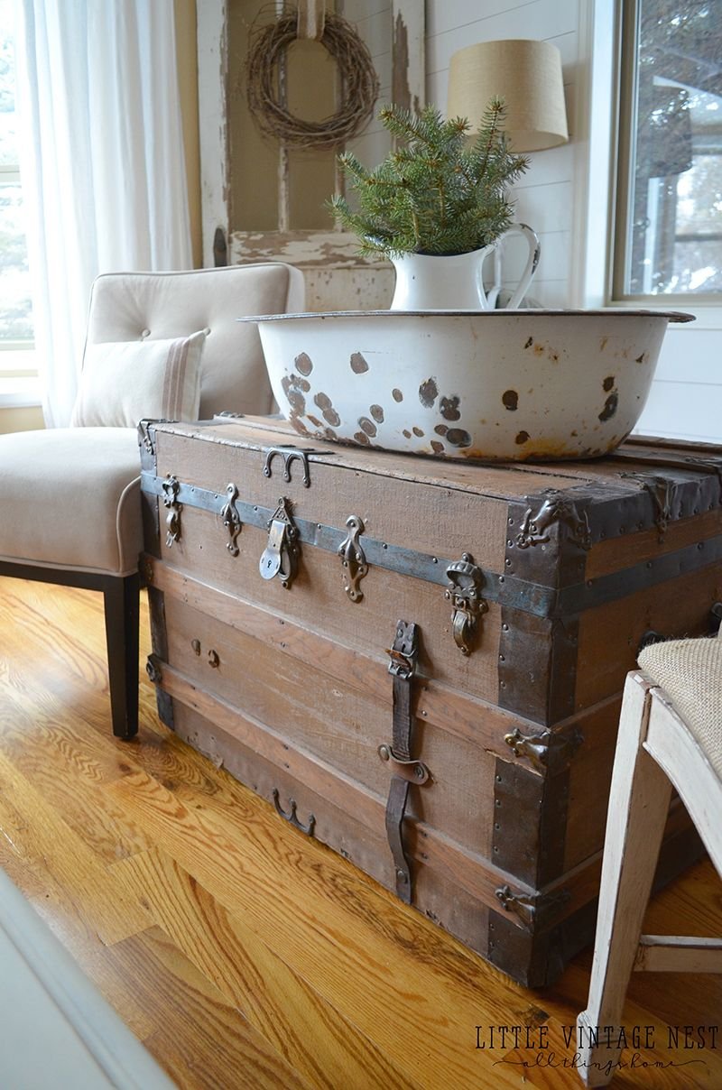 Винтажный сундуки в интерьере