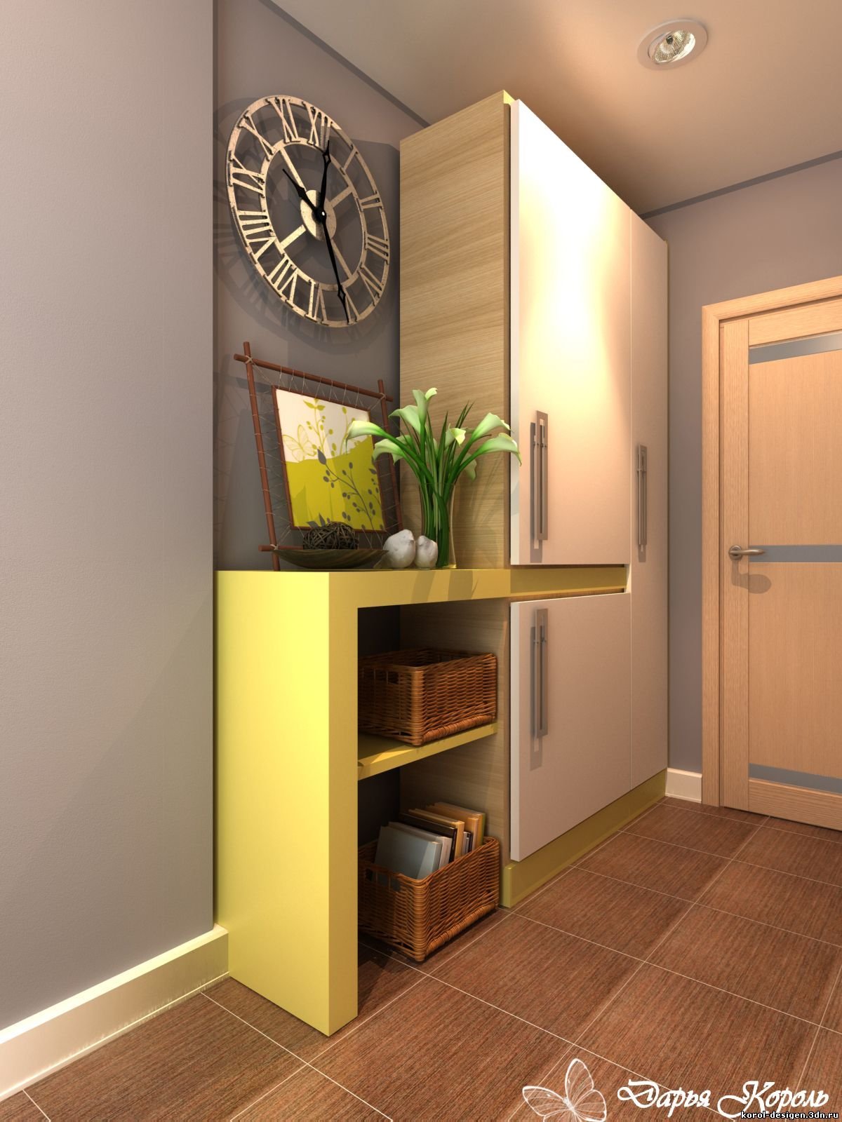 Интерьер маленькой прихожей