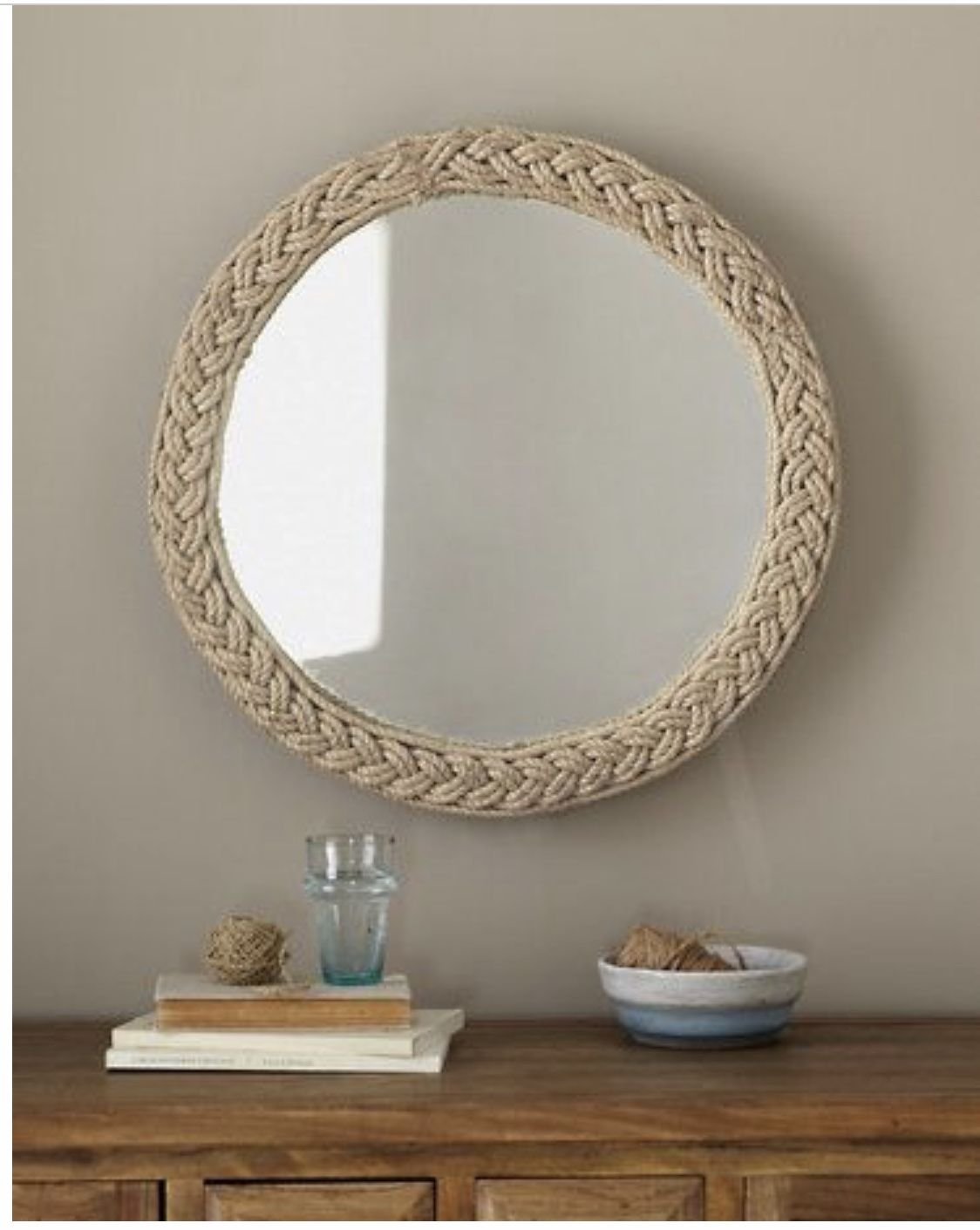 Декор зеркала канатом