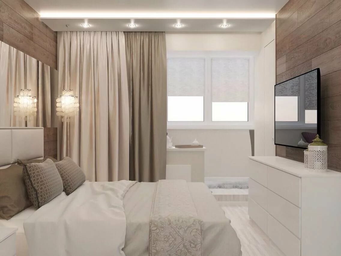 Дизайн штор для спальни в современном стиле