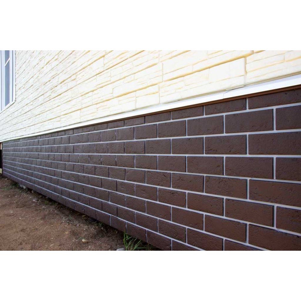 Фасадные панели Гранд лайн состаренный кирпич