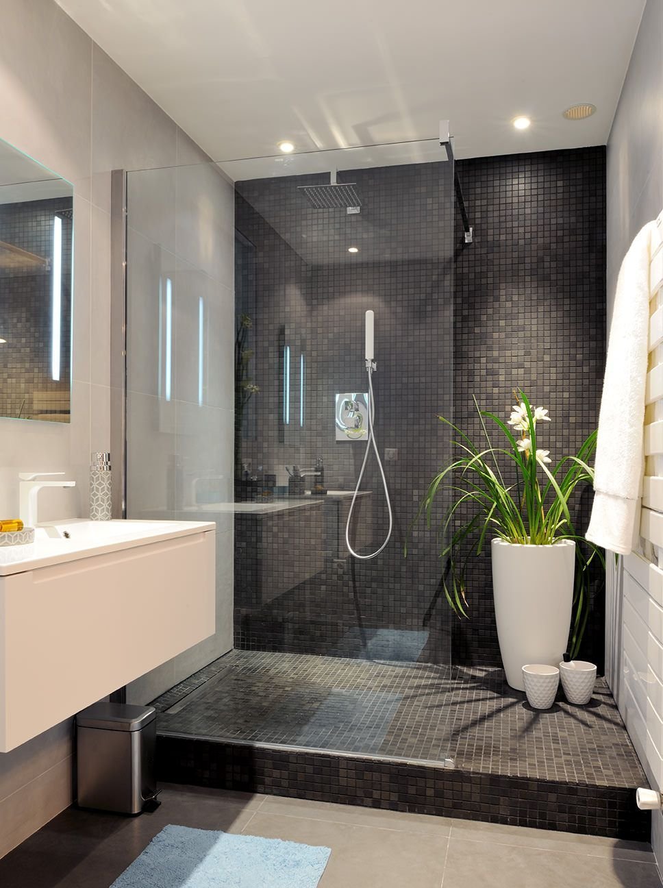 Современные ванные комнаты дизайн с душевой