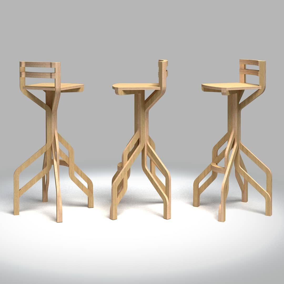 Барный табурет из фанеры