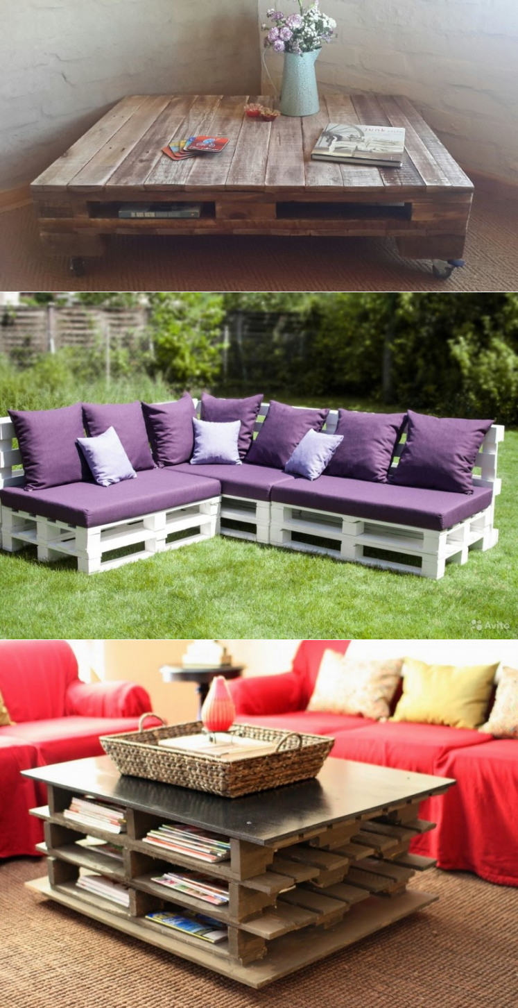 Мебель из поддонов своими