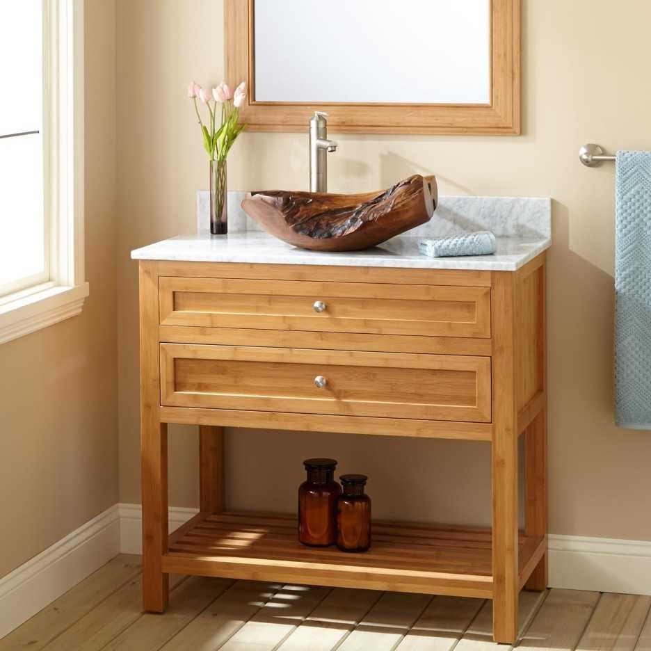 Деревянная тумба под раковину