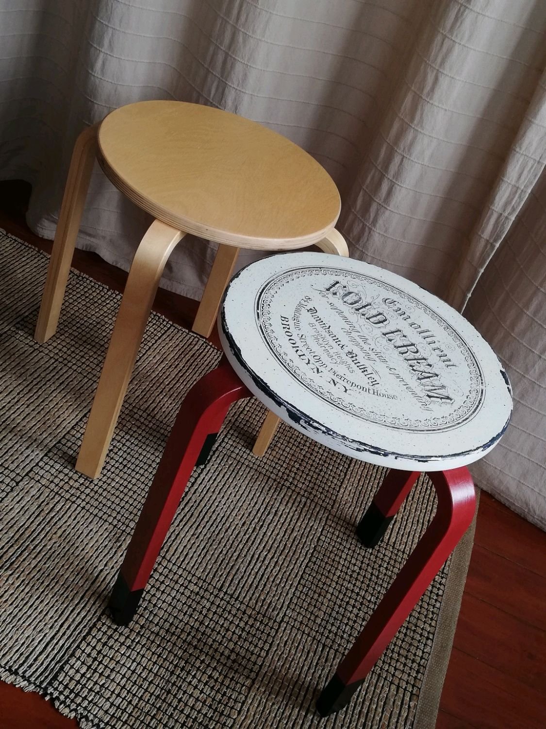 Декор для деревянной табуретки