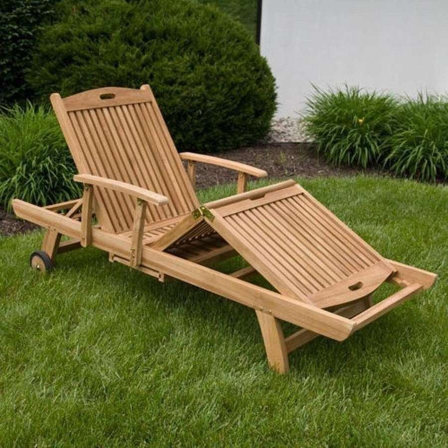 Шезлонг для дачи деревянный