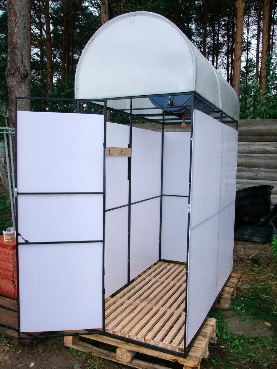 Душ дачный с тамбуром Агросфера с подогревом