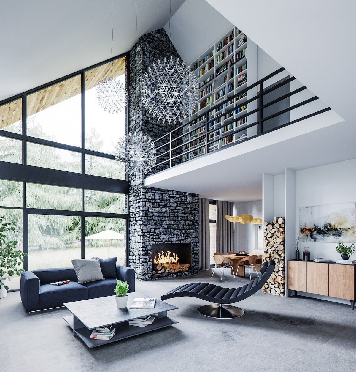 Современные интерьеры домов