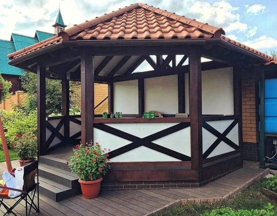 Комбинированная беседка