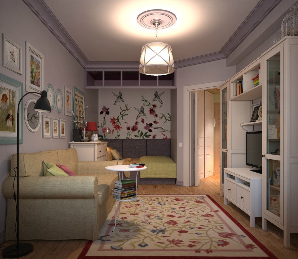 Интерьер однокомнотной кв