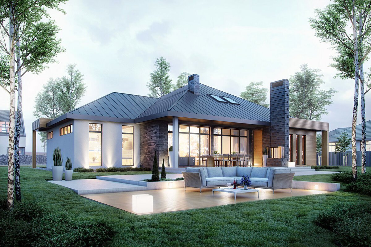 Проект бунгало одноэтажное s-143