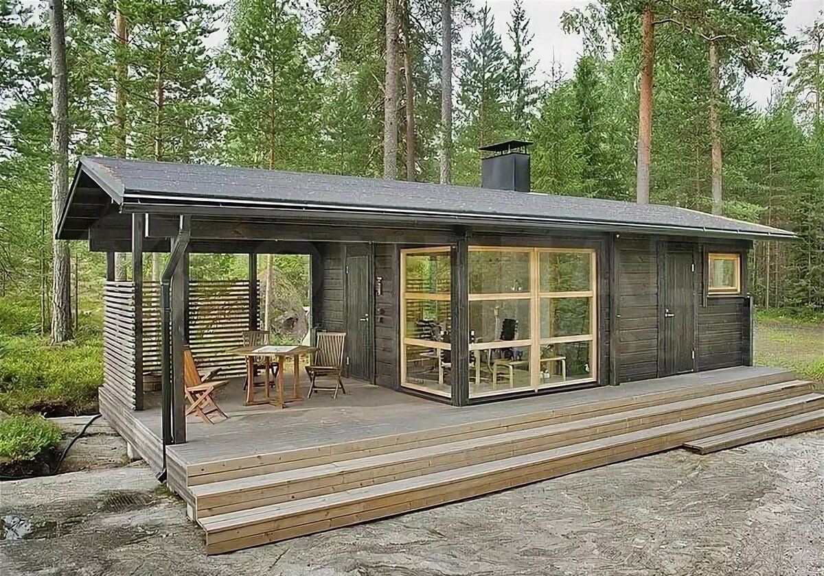 Тини Хаус с террасой Скандинавия