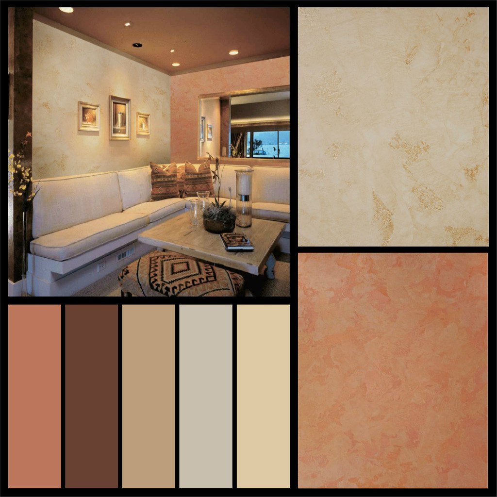 Декоративная штукатурка нубук в интерьере