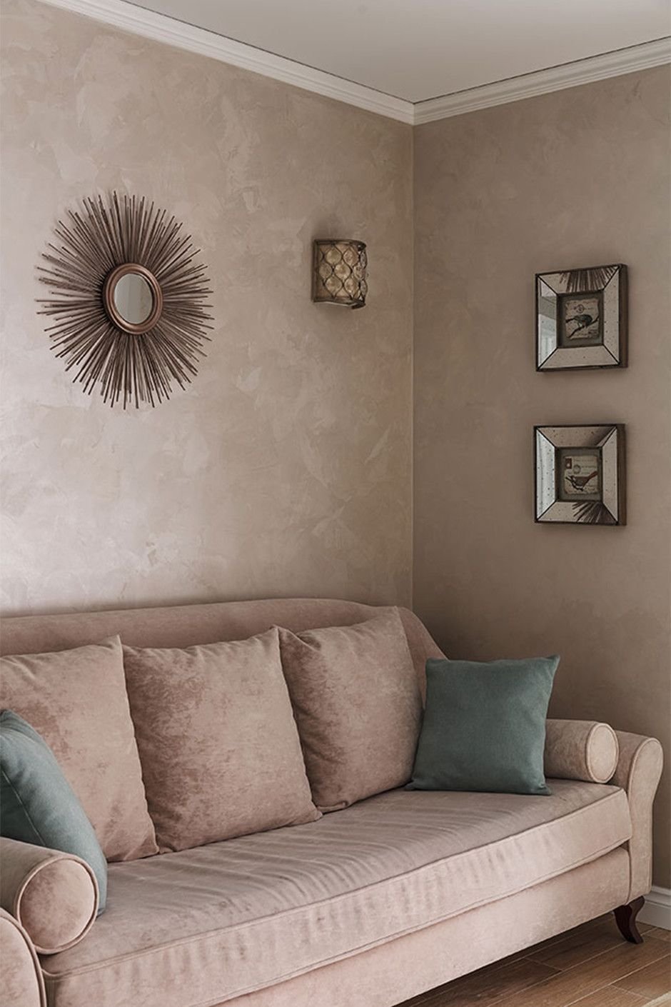 Декоративная штукатурка в гостиной
