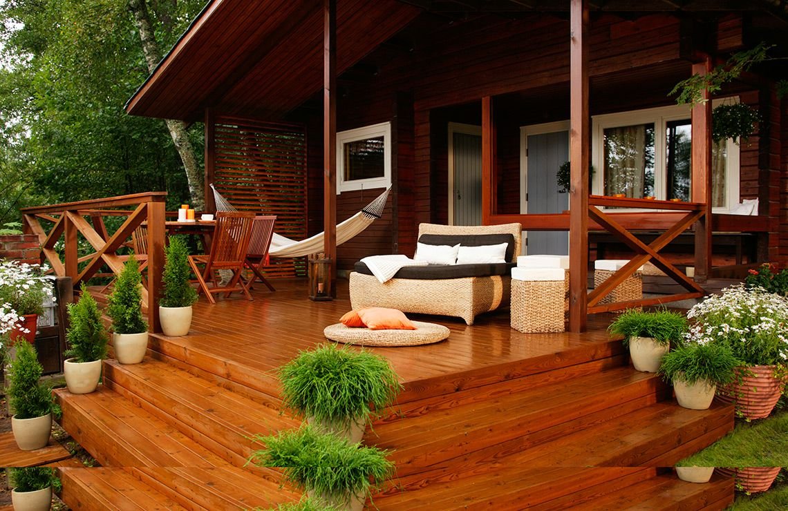 Деревянная терраса к дому