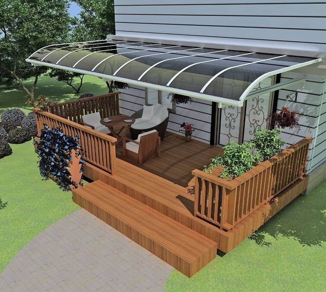 Веранда из поликарбоната для детского сада