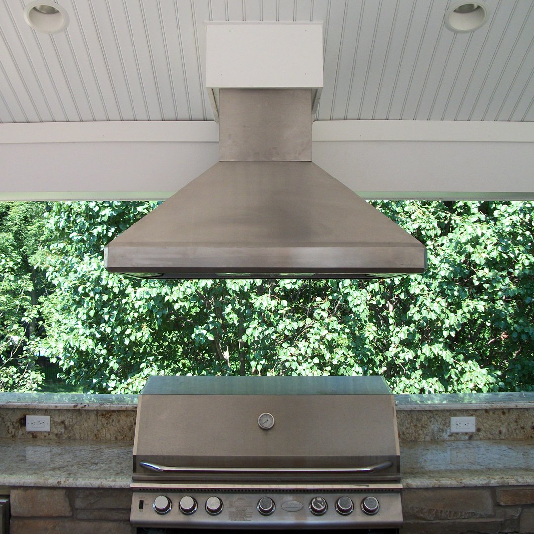 Вытяжка из нержавейки для гриля Вебер