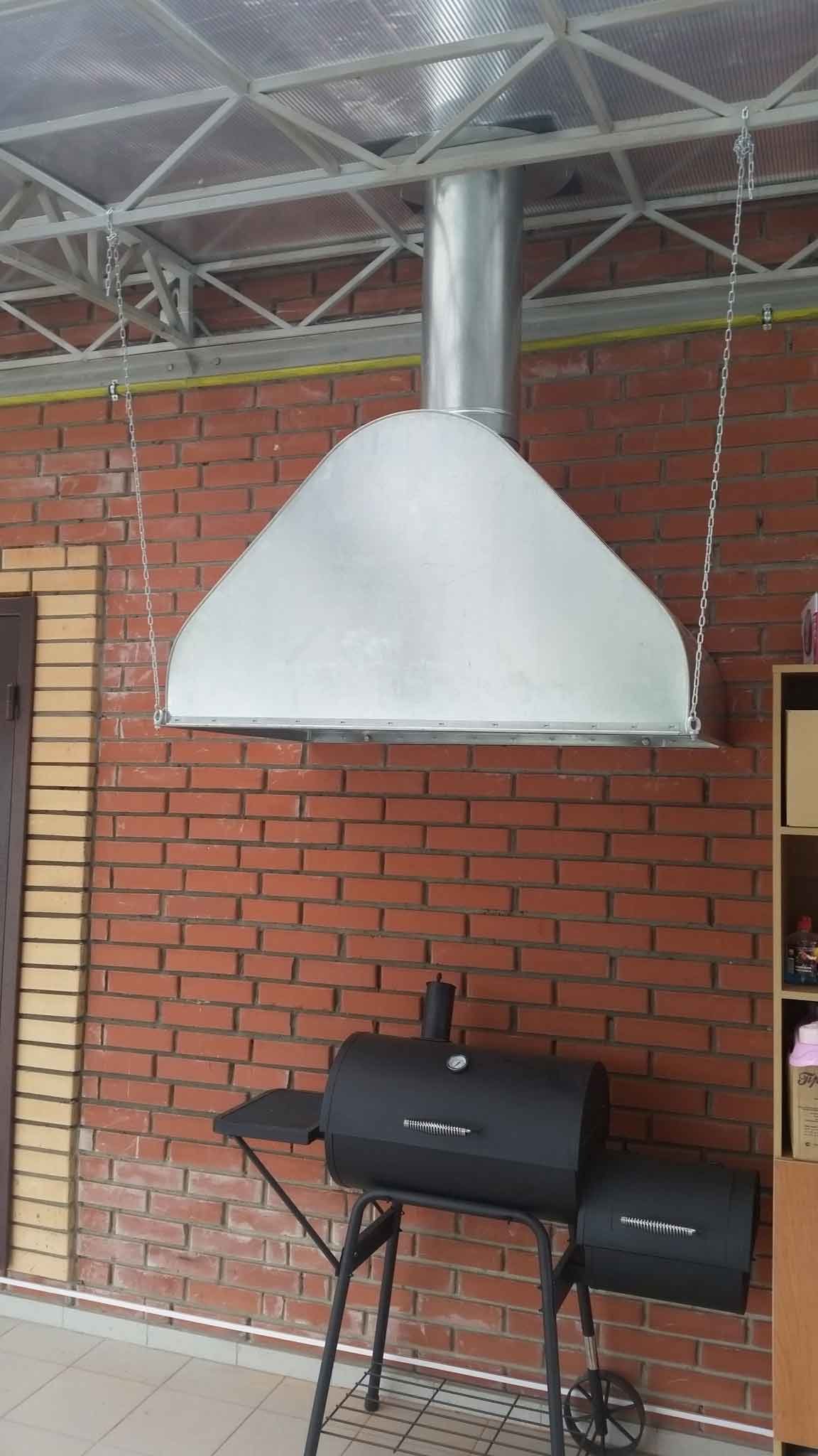 Вытяжной дымосборны зонт для мангала