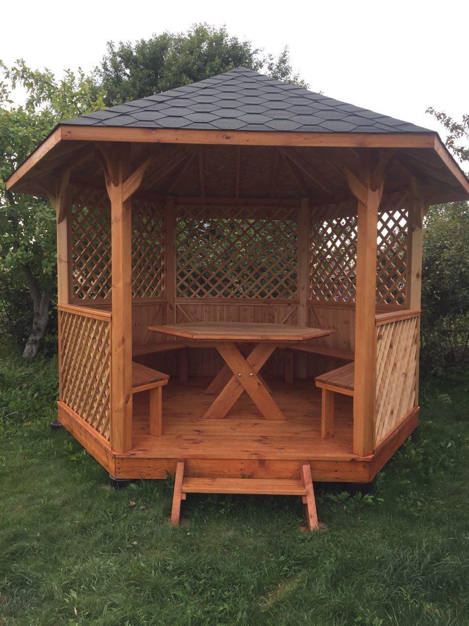 Шестигранная беседка пикник 10