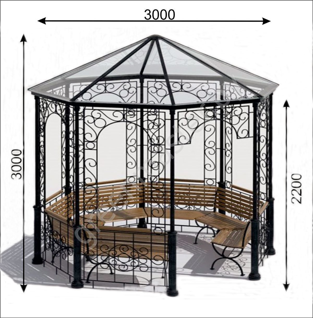 Шестигранной садовой беседки du183