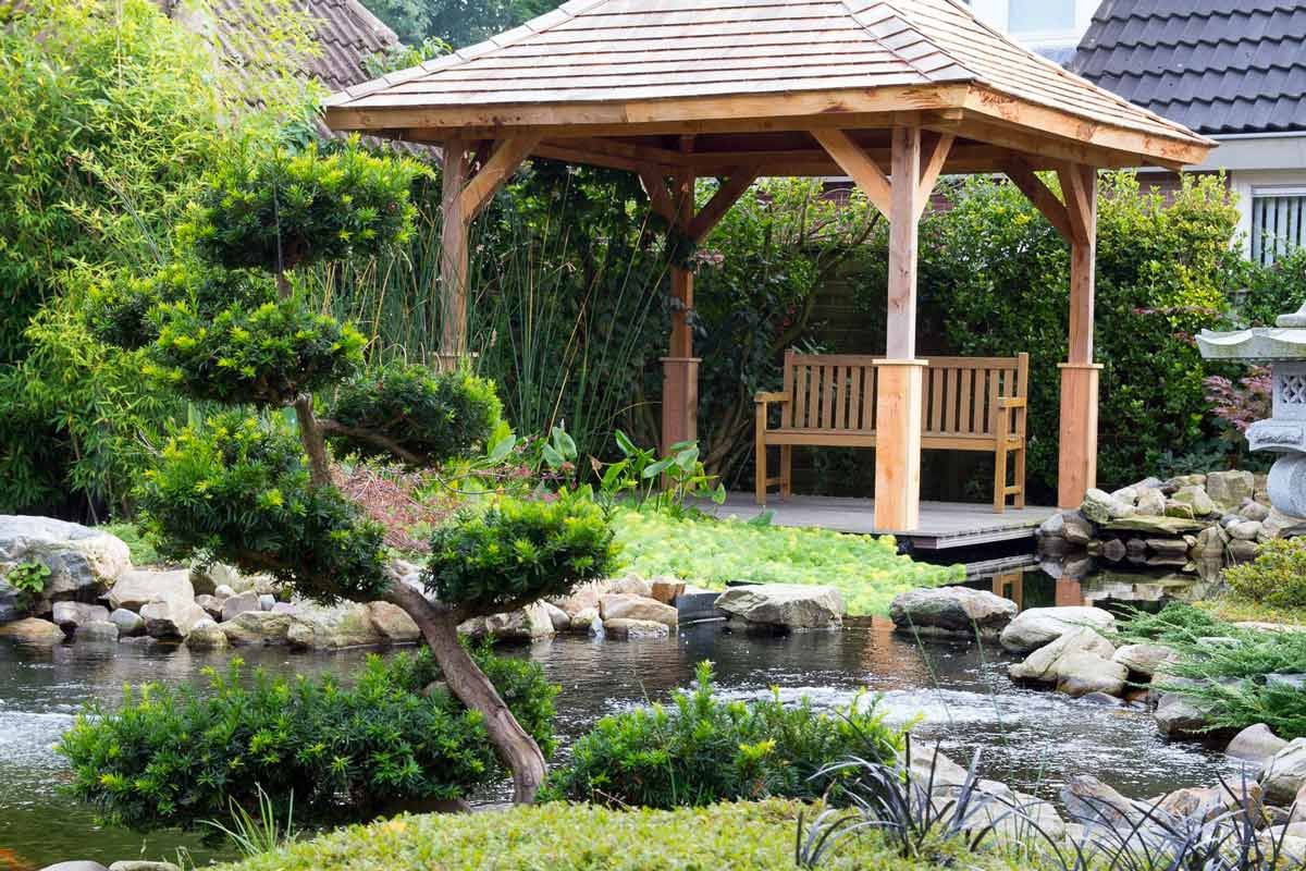 Пергола в японском саду