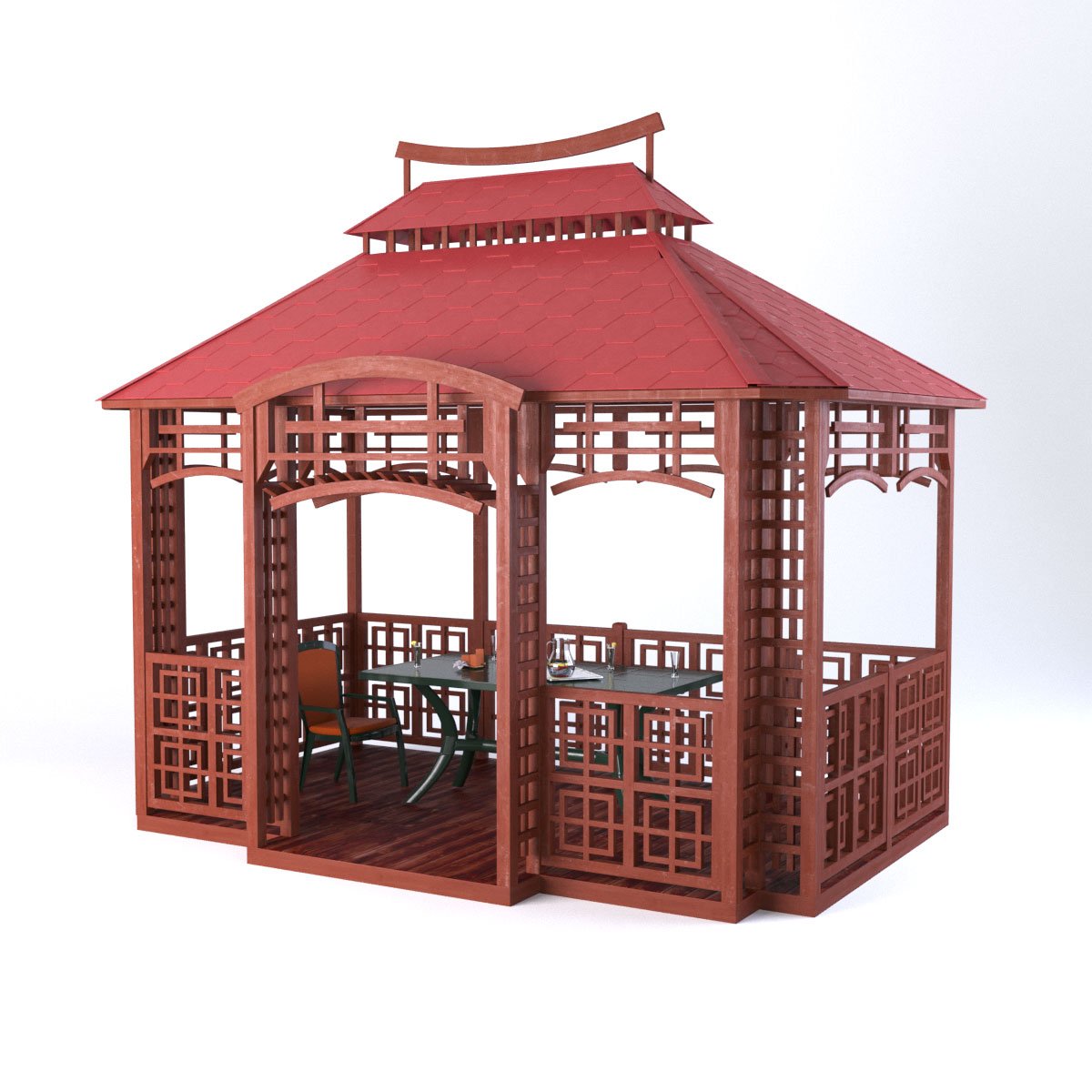 Беседка пагода Китай стиль