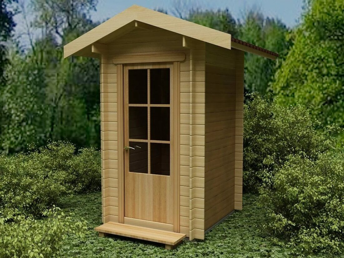 Дачный туалет из минибруса