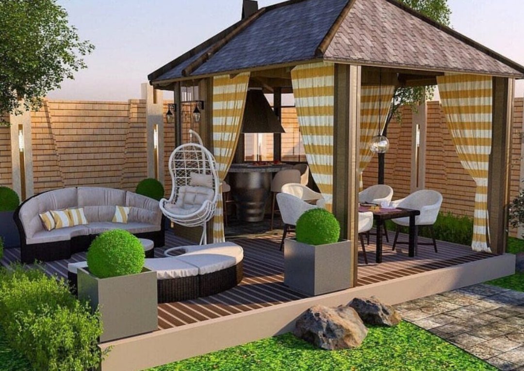 Площадка для отдыха на даче