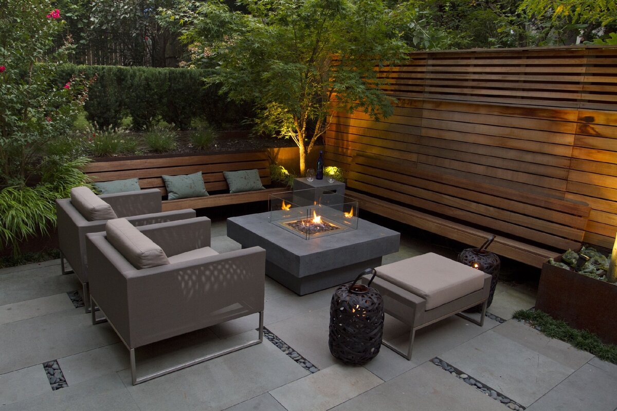 Терраса пергола лаунж зона