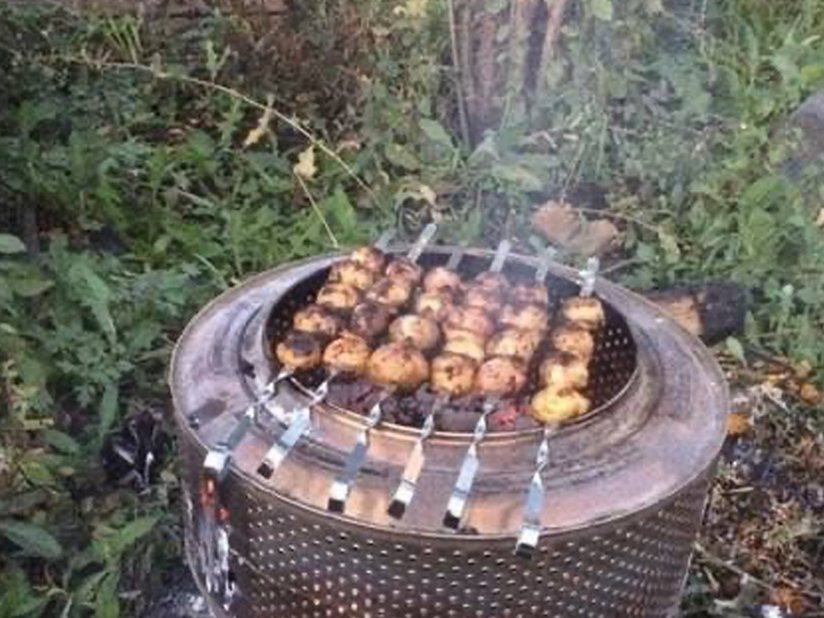 Барбекю из барабана от стиральной машины