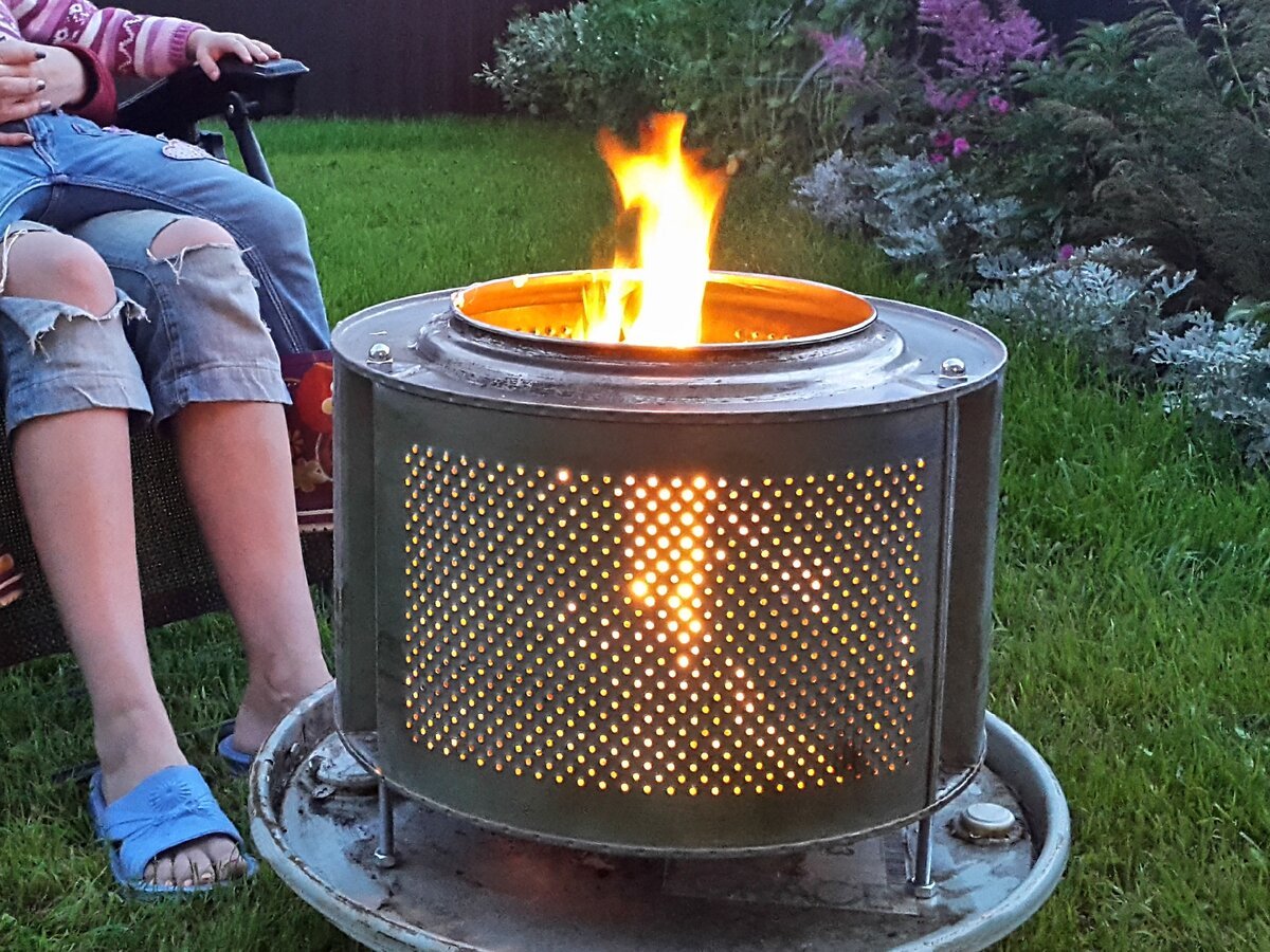 Мангал из барабана стиральной машины