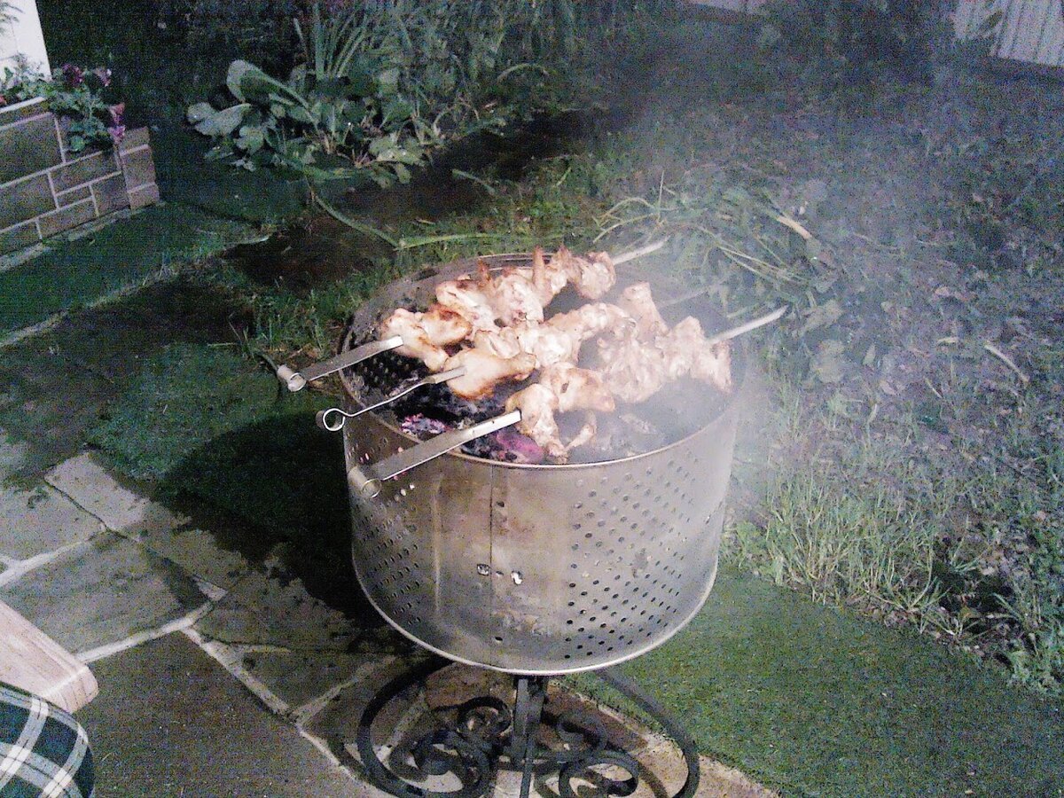 Мангал из стирального барабана