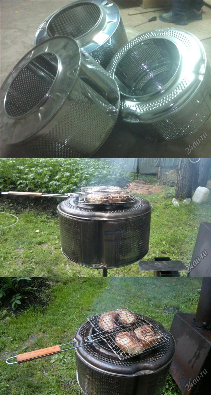 Коптильня из барабана стиральной машины