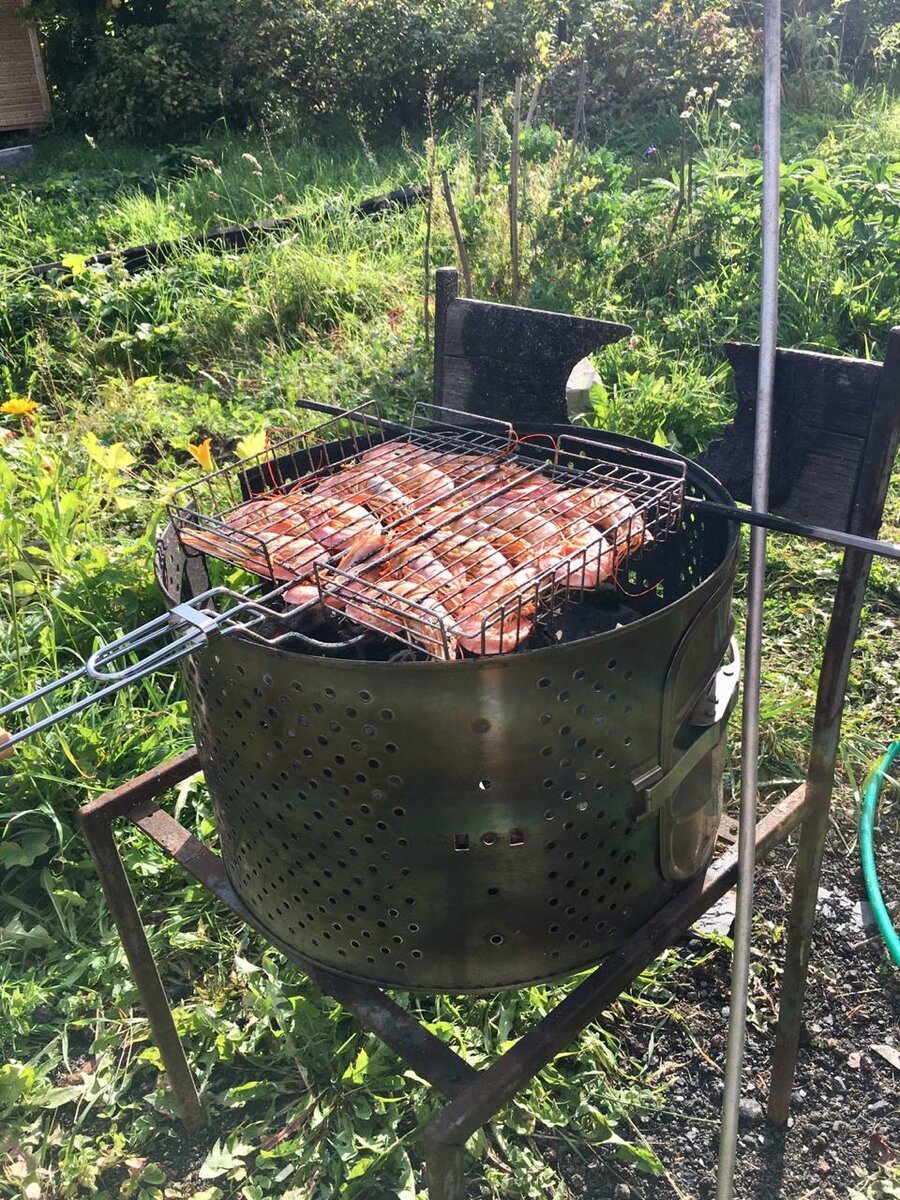 Мангал из барабана стиральной машины