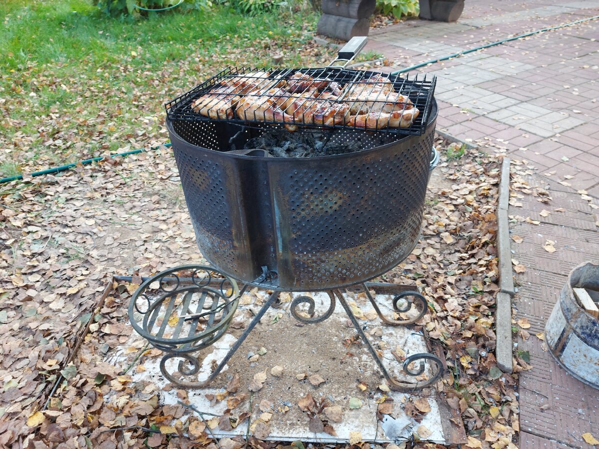 Мангал из баков стиральных машин
