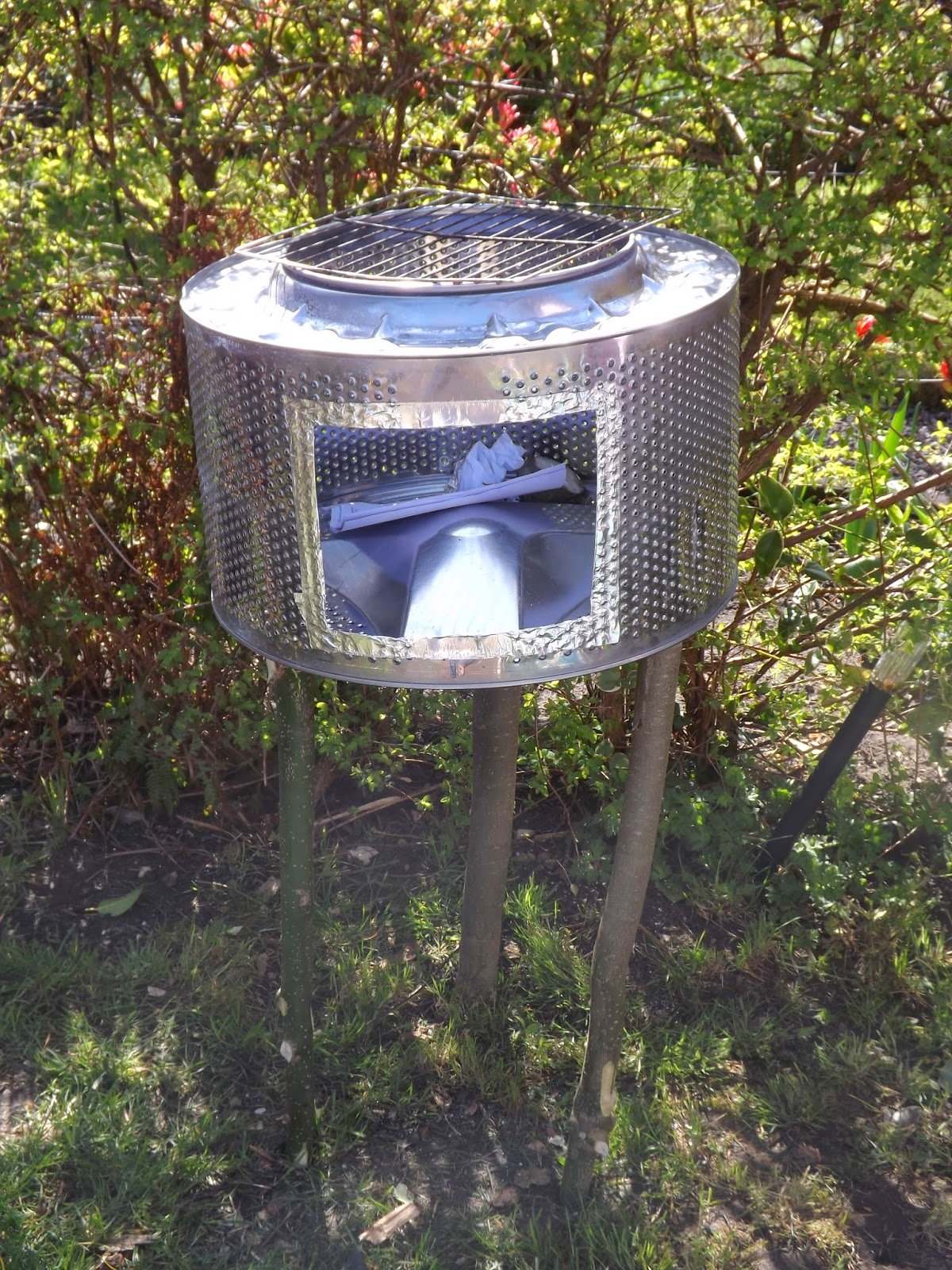 Мангал из барабана от стиральной машинки