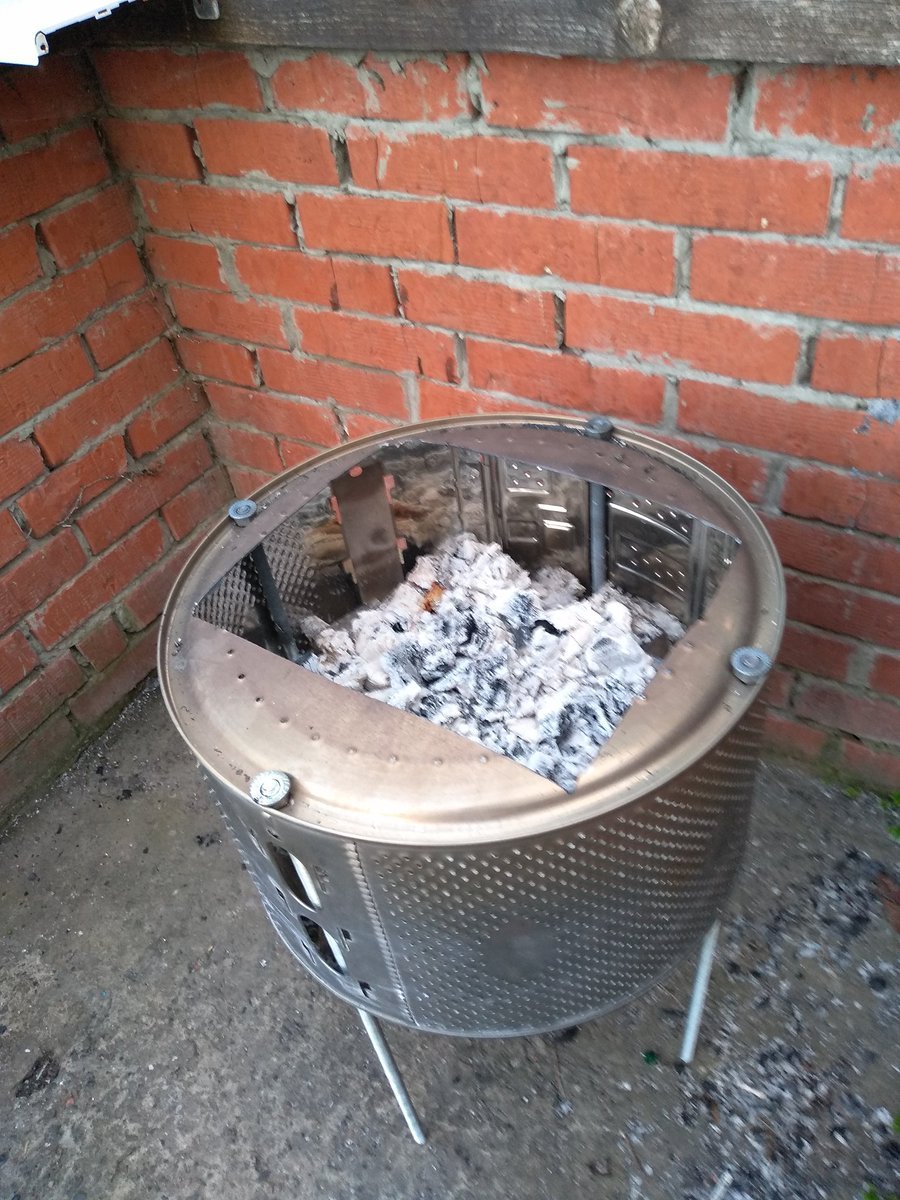 Мангал из баков стиральных машин