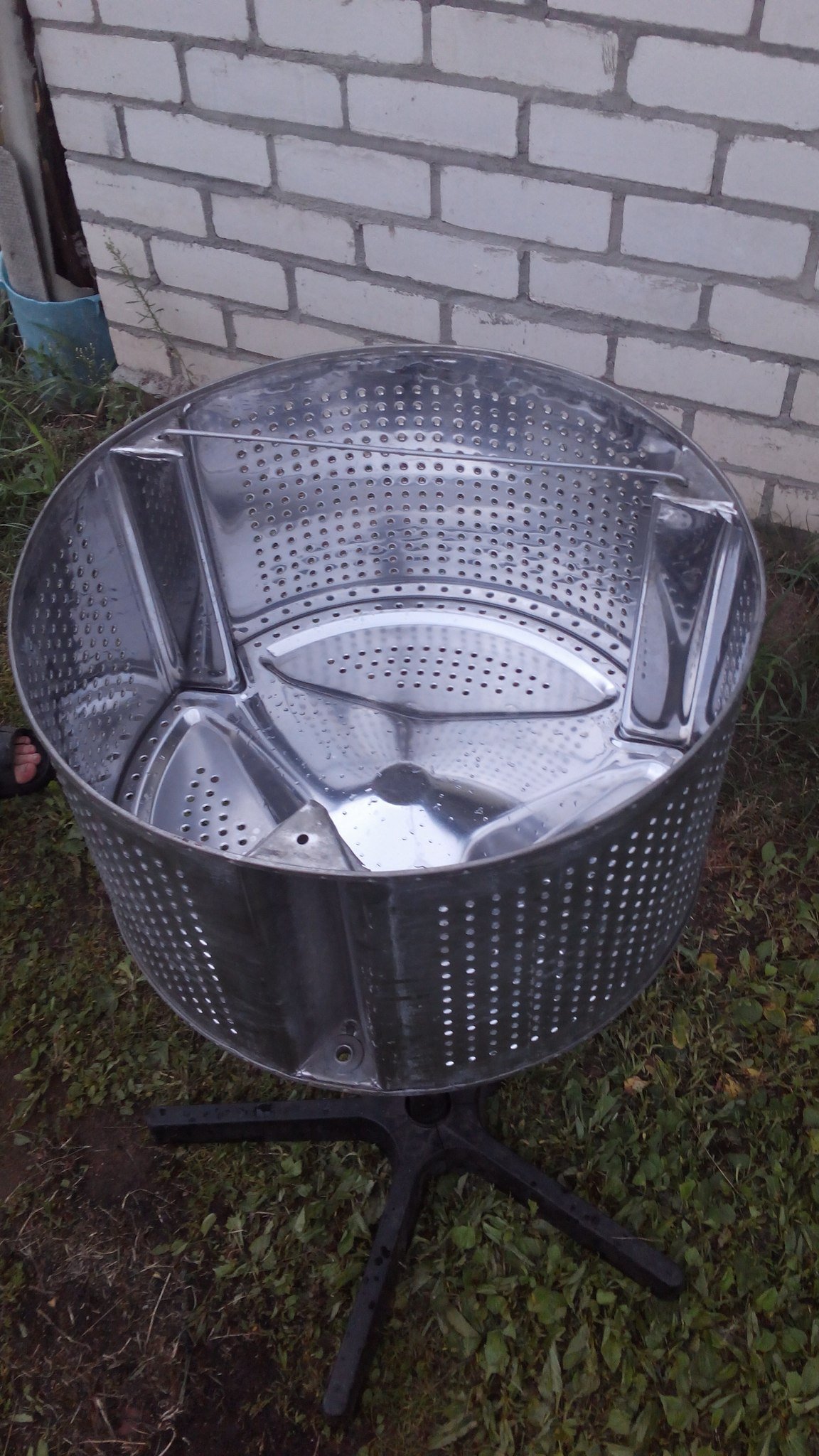 Мангал из стирального барабана