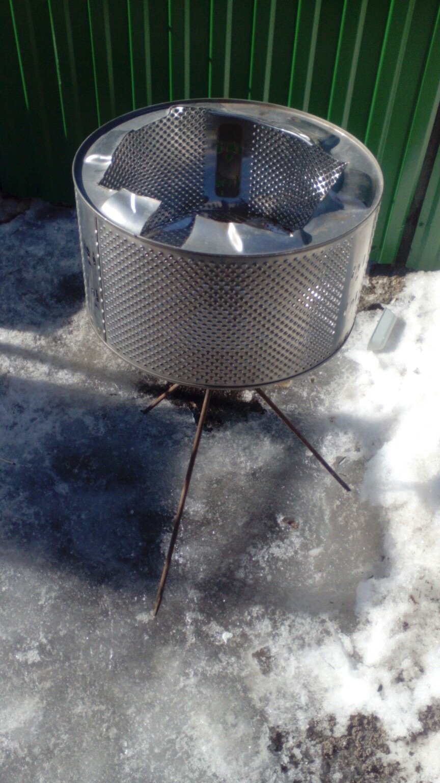 Мангал с барабана от стиральной машины