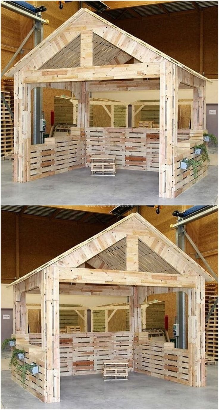 Паллеты деревянные беседки