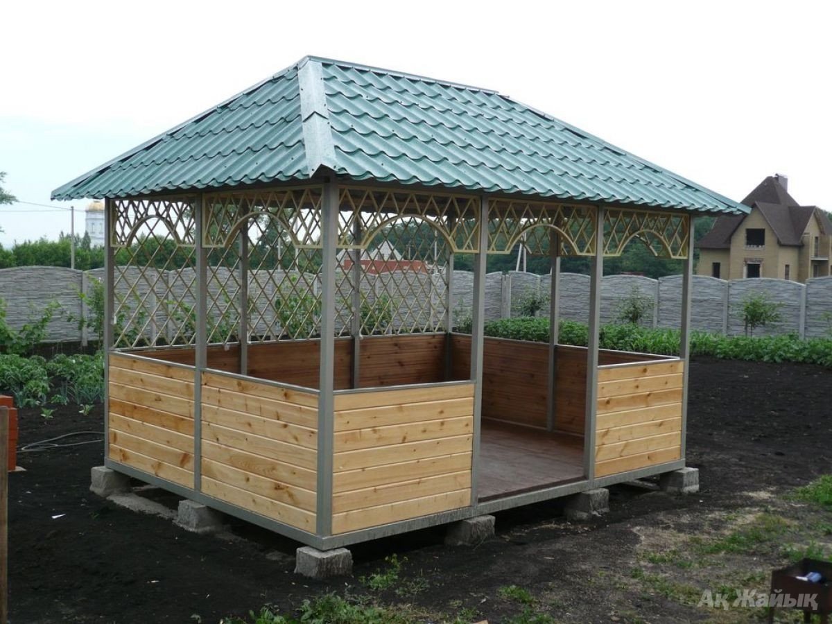 Беседки 3 на 3 металлокаркас