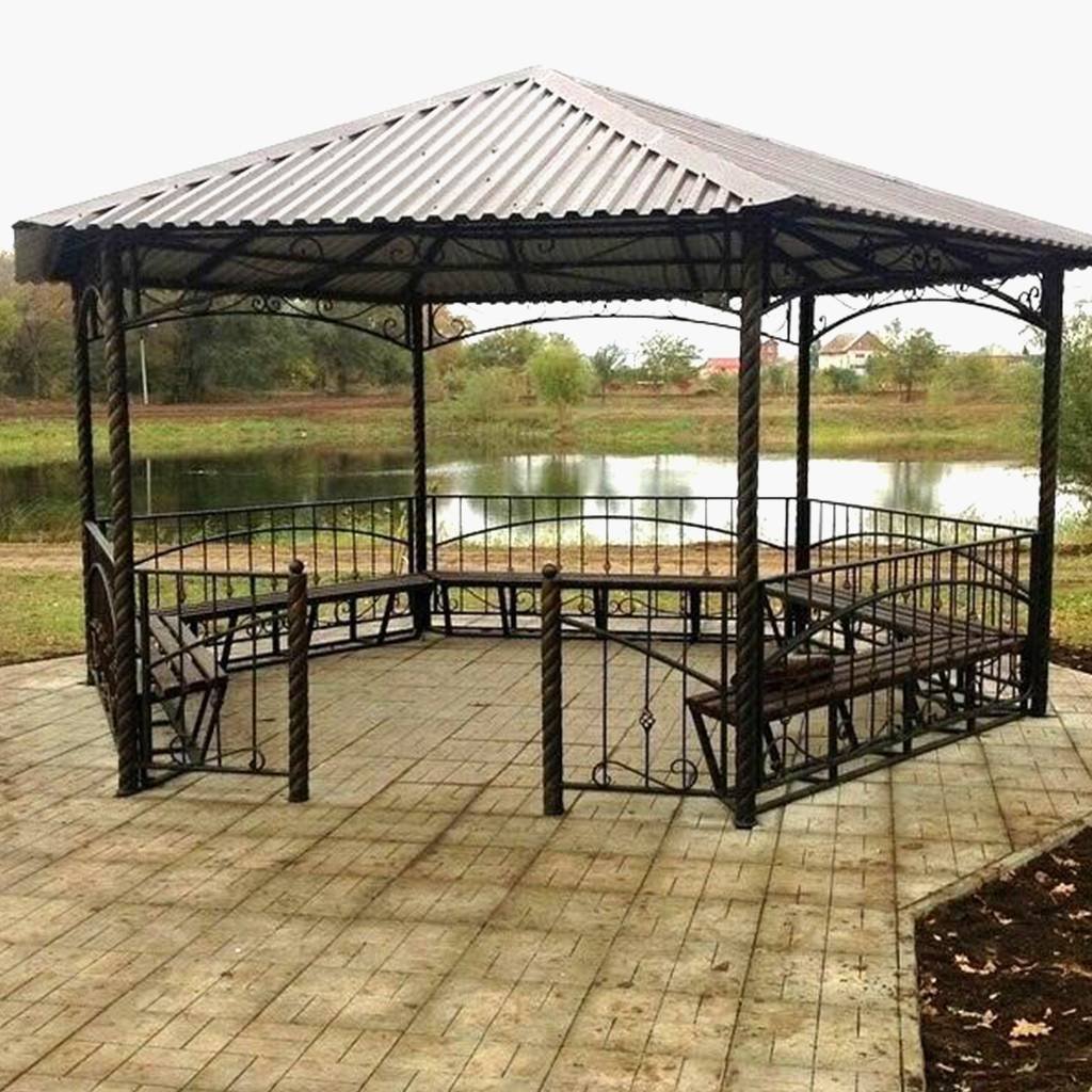 Беседка для дачи из металла